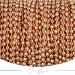 Catene in Acciaio Pallina 4mm Base Oro Rosa