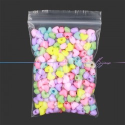 Passanti in Resina Cuore Multicolore Pastello 9x11mm