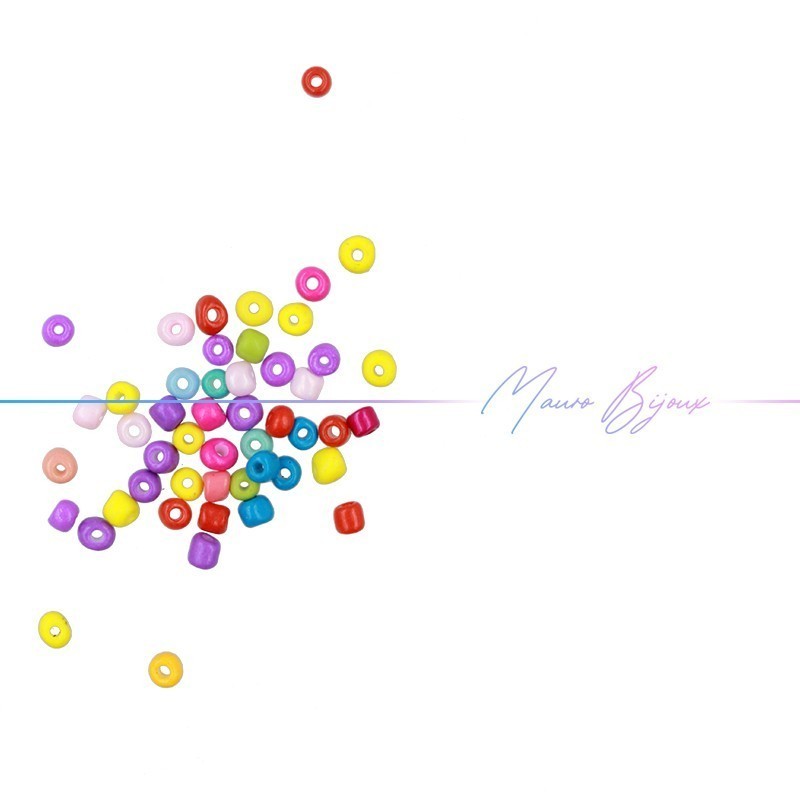 Conteria in Vetro Rondelle 4mm Multicolore