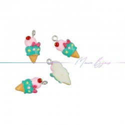 Charms of Resin Strawberry Ice Cream Cone
