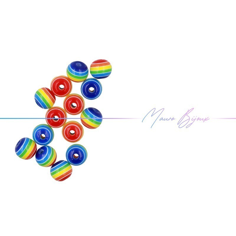 Spheres Resin Rainbow 6mm