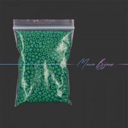 Conteria in Vetro Rondelle 4mm Opaco Verde