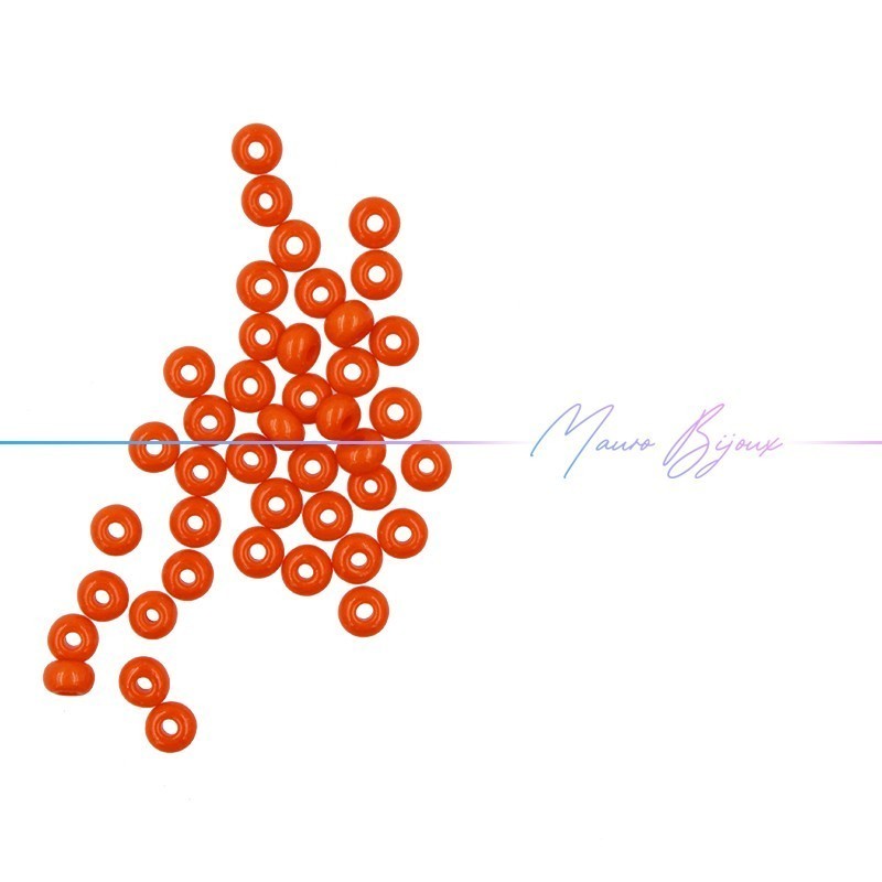 Glass Conteria Rondella 4mm Opaque Orange