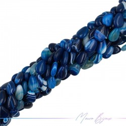 Striped Agate Polished Drop Blue