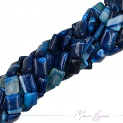 Striped Agate Polished Rectangle Blue