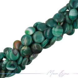 Striped Agate Polished Round Green