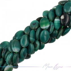 Striped Agate Polished Oval Green