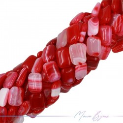 Striped Agate Polished Rectangle Red