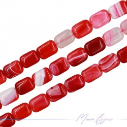 Striped Agate Polished Rectangle Red