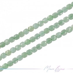 Green Jade Faceted Square