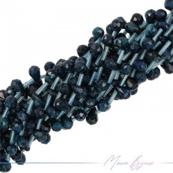 Chrysocola Drop Faceted 9x6mm (Thread of 40 cm)