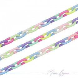 Catene in Resina Componibile Multicolore Pastello 9x14mm