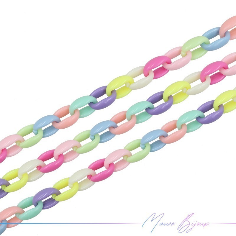 Modular Chain Resin Multicolour 11x15mm