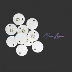 Ciondoli Madreperla Letterine G in Oro 13mm