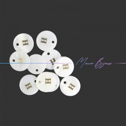 Ciondoli Madreperla Letterine H in Oro 13mm