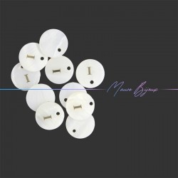 Nacre Letters I in Gold 13mm