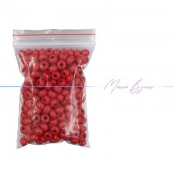 Glass Conteria Rondella 4mm Opaque Tomato Red