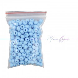 Glass Conteria Rondella 7mm Opaque Blue Maya
