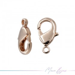 Carabiner in Brass Rose Gold Droplet Various Sizes