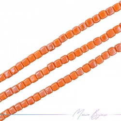 Ceramic Cubes 8x8mm Orange
