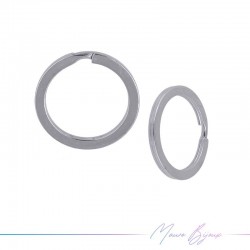 Flat Ring for Key Holder Color Rhodium 33mm