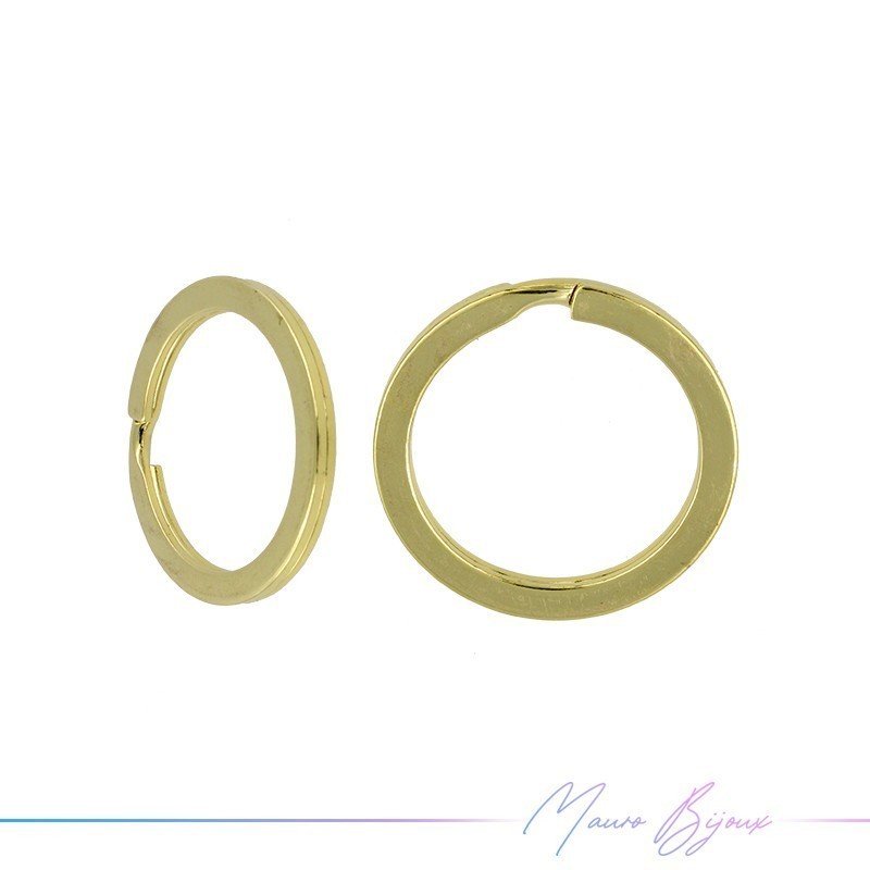 Anello Piatto per Portachiave Dorato 33mm