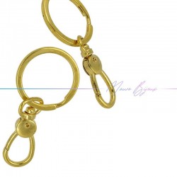 Portachiave con Moschettone Dorato 38x17mm