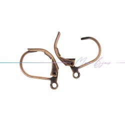 Hook Earring  in Brass Drop Type color Bronze 15mm