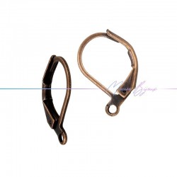 Hook Earring  in Brass Drop Type color Bronze 15mm