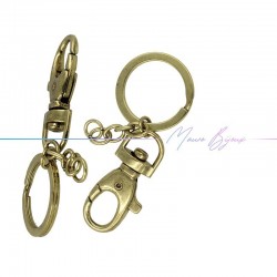 Key Holder with Carabiner Color Bronze 40x20mm