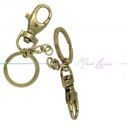 Key Holder with Carabiner Color Bronze 40x20mm