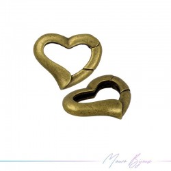 Key Holder Heart Color Antique Bronze 20x24mm