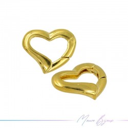 Key Holder Heart Color Gold 20x24mm