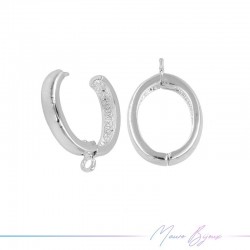 Hooks Oval Color Silver 18x20mm