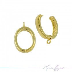 Hooks Oval Color Gold 18x20mm