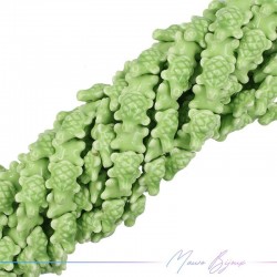 Fili di Ceramica Forma Tartaruga 15x20mm Colore Verde Chiaro