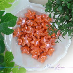 Fili di Ceramica Forma Stella Marina 20mm Spessore 10mm Colore Arancione
