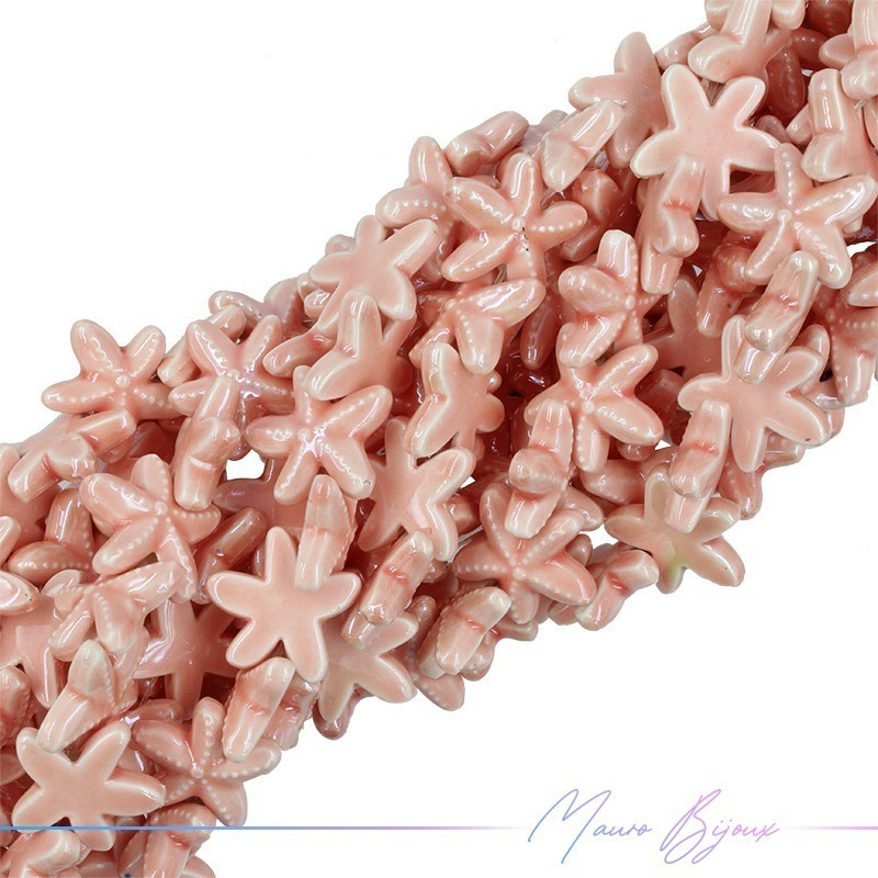 Ceramic StarFish 19mm Thickness 6mm Color Pink