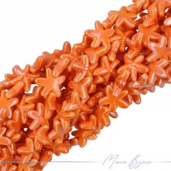 Ceramic StarFish 19mm Thickness 6mm Color Orange