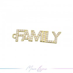 Charms with strass Family Gold