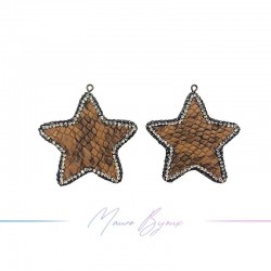 Marcasite charms stars 48mm