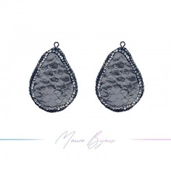 Marcasite charms Drops 42mm