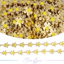 Chain Brass Gold Flower...