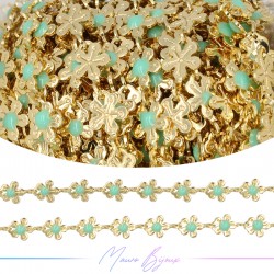 Chain Brass Gold Flower...
