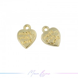 Charms in Brass Gold Heart...
