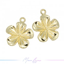 Charms in Brass Gold Flower...