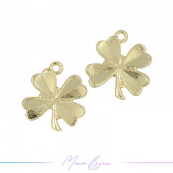 Charms in Brass Gold Clover...
