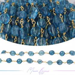 Chain Brass Gold with Blue...