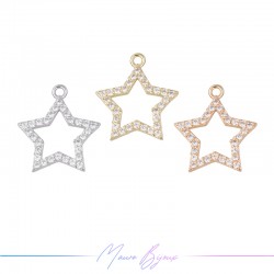 Brass Charms with Strass...