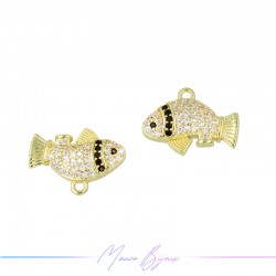 Brass Charms with Strass...
